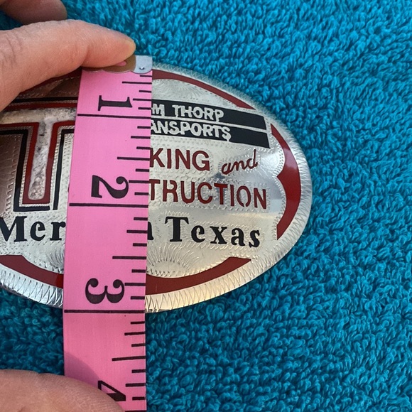 Vintage Metal belt buckle with advertising - Picture 3 of 7